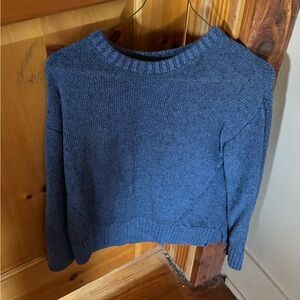 L.L. Bean Women's Heathered Blue Crew Neck Sweater